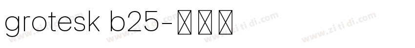grotesk b25字体转换